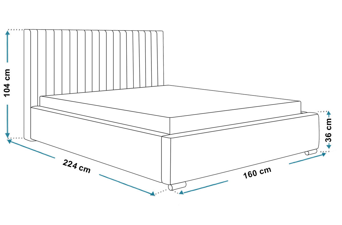 Wymiary łóżka 140x200