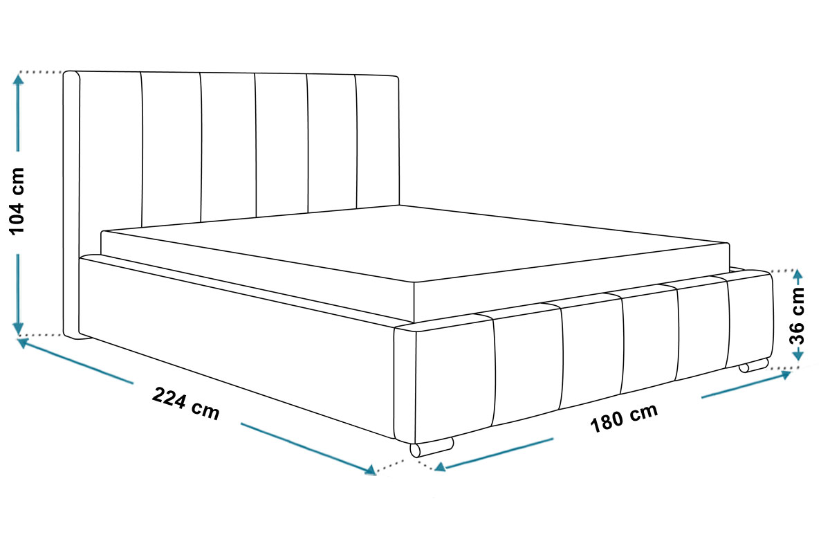 Wymiary łóżka bed1