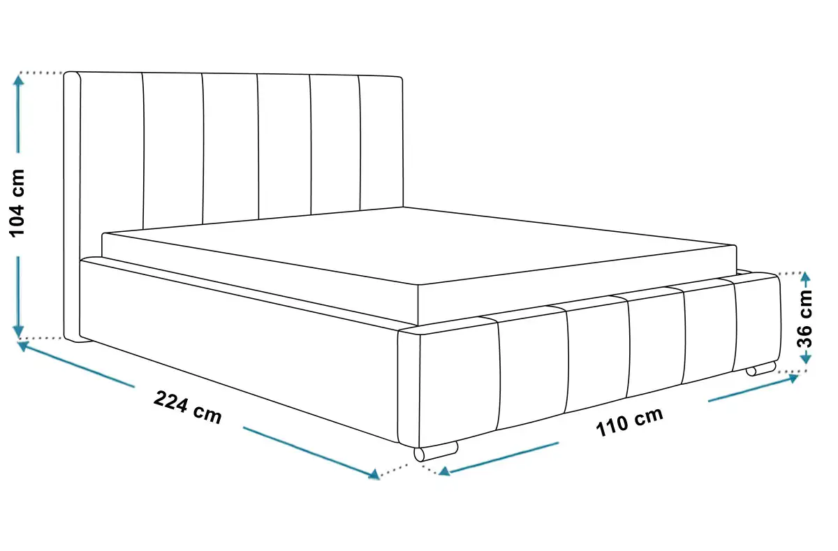Wymiary łóżka bed1