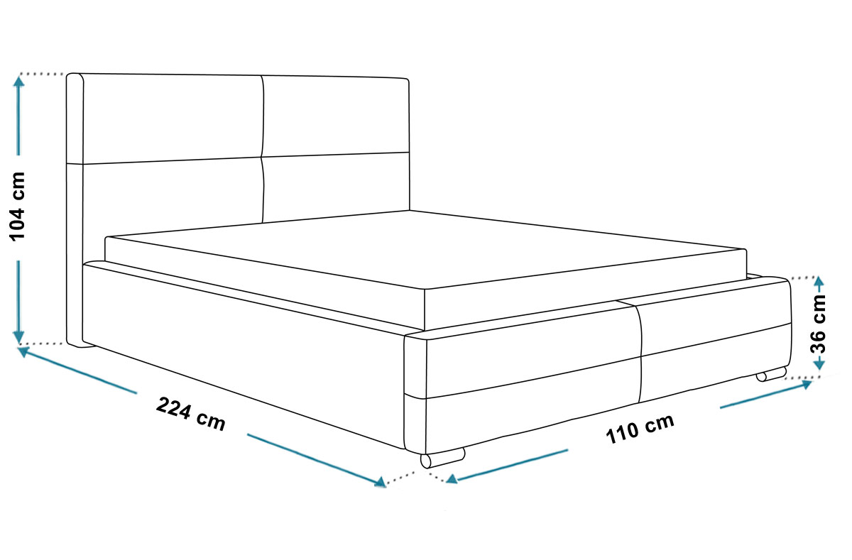 Wymiary łóżka bed3