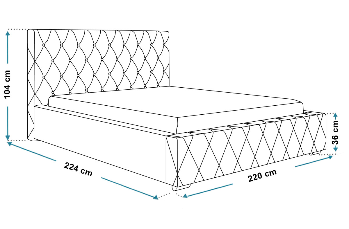 Wymiary łóżka bed4