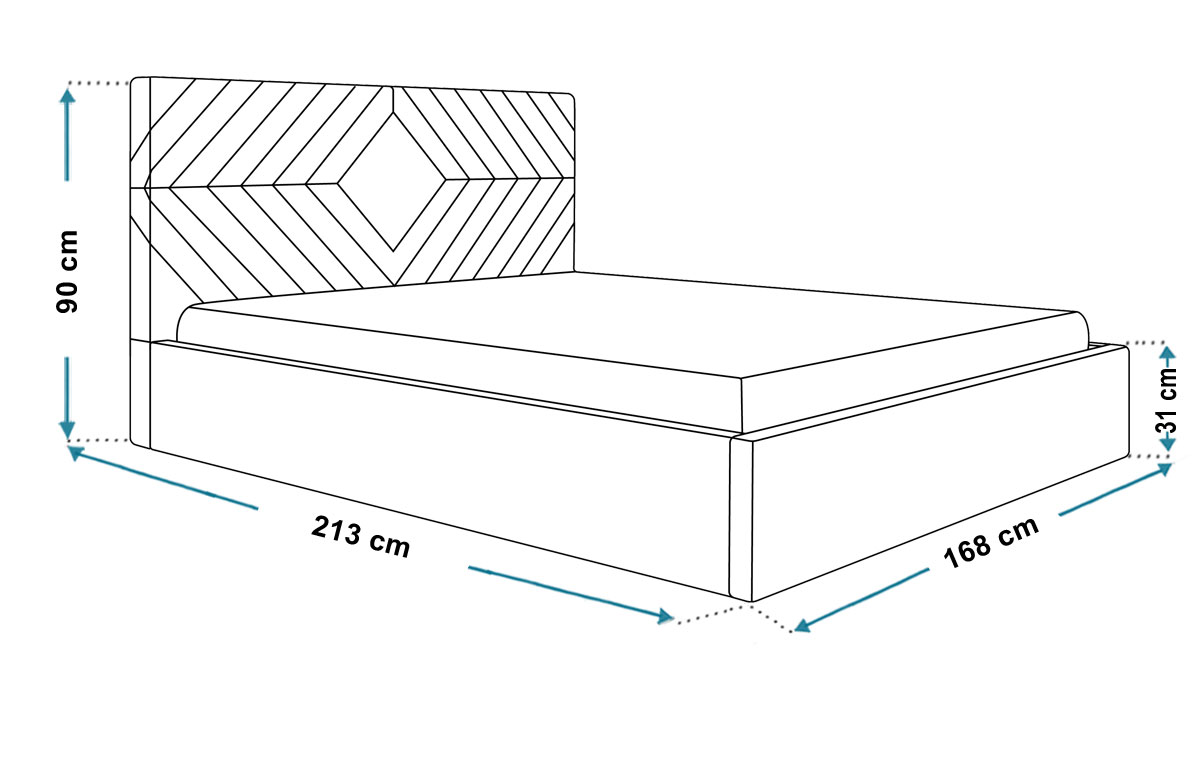 Wymiary łóżka 160x200