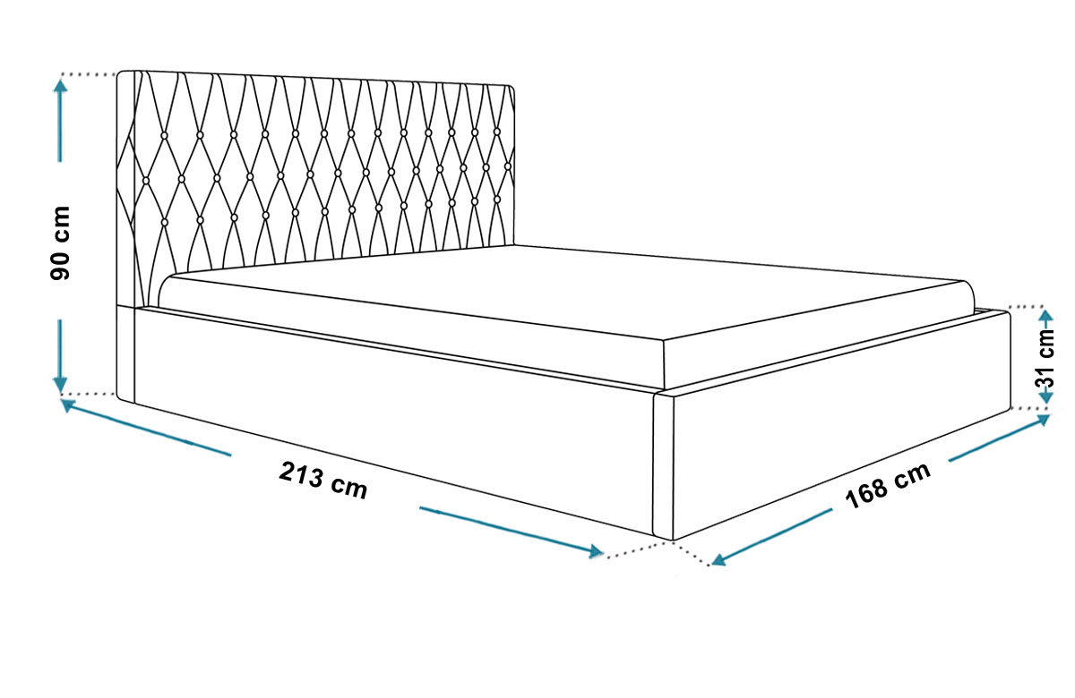 Wymiary łóżka 160x200