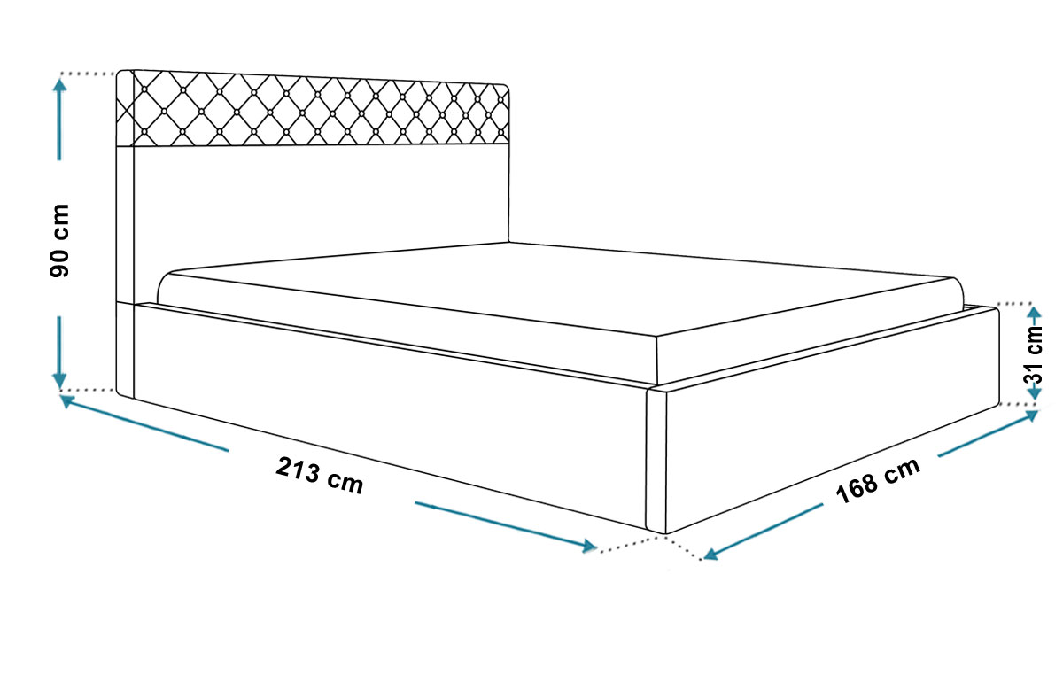 Wymiary łóżka 160x200
