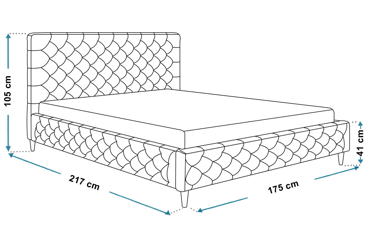 Wymiary łóżka LUX5 160x200
