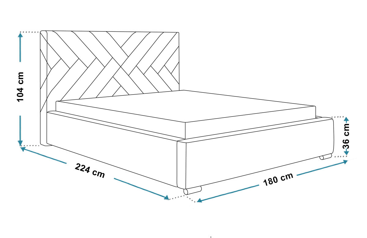 Wymiary łóżka 160x200